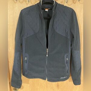 EDDIE BAUER -full-zip fleece jacket in black